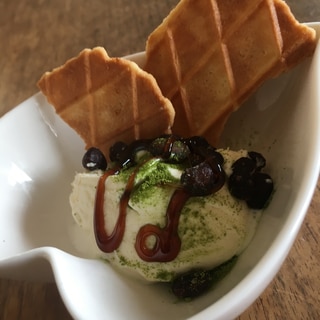 抹茶とアイスのコラボ